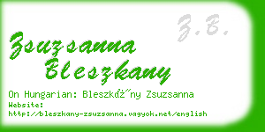 zsuzsanna bleszkany business card